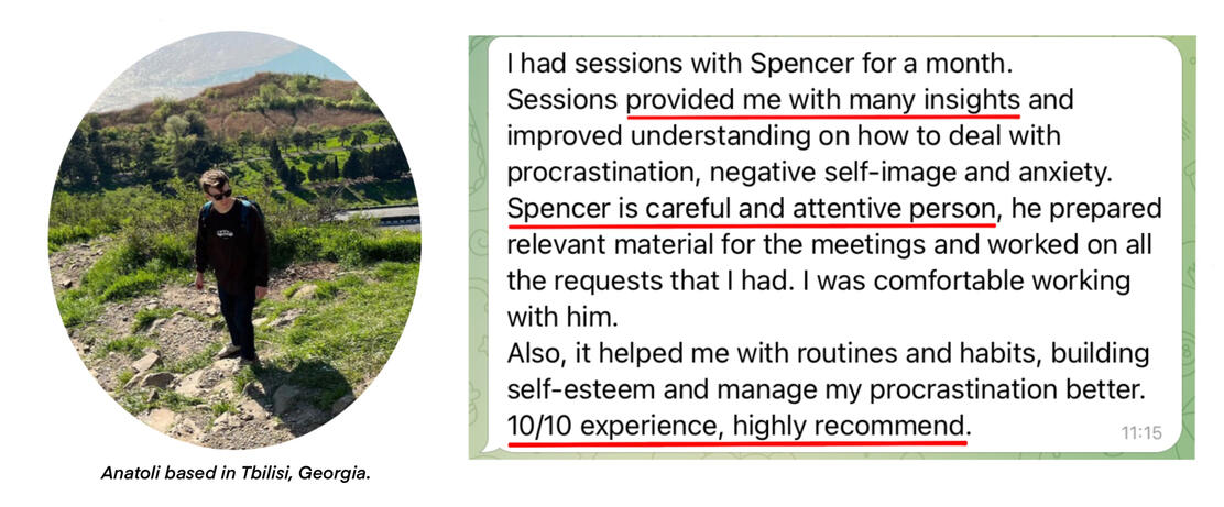 ^ Anatoli discovered ways to overcome his intrusive thoughts by understanding his past better ^