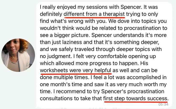 ^ Dai’Chelle overcame unproductive habits to accelerating her private PI company ^